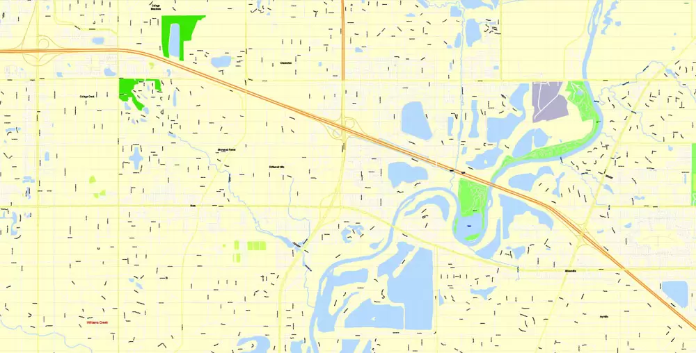 Indianapolis Map US, exact vector City Plan scale 1:3608 full editable CorelDraw Street Map