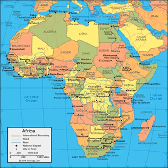 Africa editable maps Cities, Countries, Adobe Illustrator, PDF, CDR