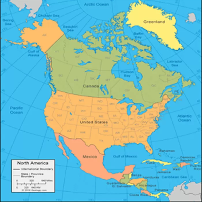 North America Vector Maps Cities, Countries Adobe Illustrator PDF CDR