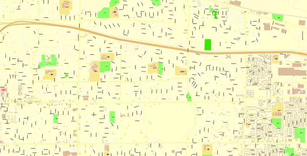 Portland Map Vector Oregon, exact City Plan scale 1:3290 full editable Adobe Illustrator Street Map in layers
