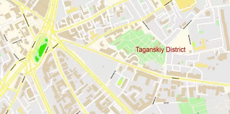Москва Moscow Map Vector Russia English names exact extra detailed City Plan editable Adobe Illustrator Street Map in layers + admin areas + Subway Map
