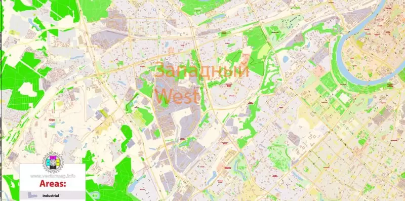 Москва Moscow Map Vector Russia English names exact extra detailed City Plan editable Adobe Illustrator Street Map in layers + admin areas + Subway Map