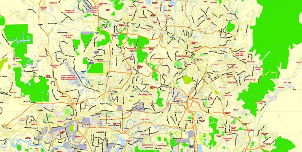 Kuala Lumpur, Map, Street Map Kuala Lumpur, Print, Printing, Design, City Map Kuala Lumpur, City Plan Kuala Lumpur, Urban Plan Kuala Lumpur, Editable Map Kuala Lumpur, Tourist Map Kuala Lumpur, Vector Map Kuala Lumpur, Illustrator Map Kuala Lumpur, Graphic Design, Road Map Kuala Lumpur, CorelDraw Map Kuala Lumpur, printable map Kuala Lumpur, Map Kuala Lumpur for Printing