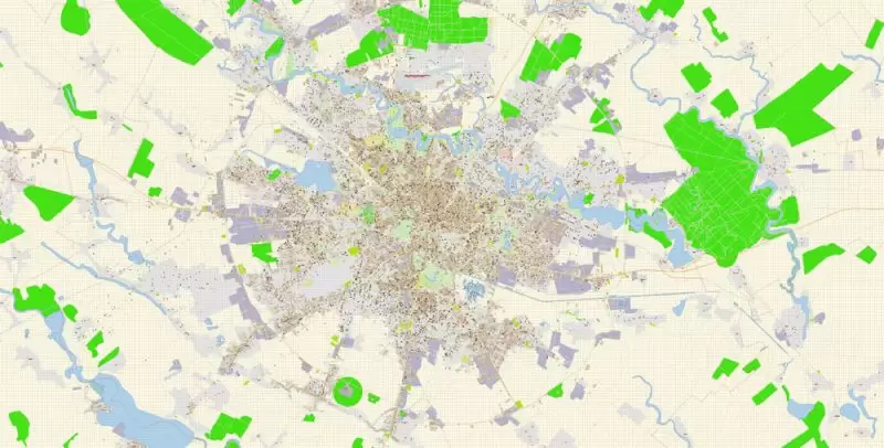 Bucharest Map Vector Exact City Plan detailed Street Map Adobe Illustrator in layers