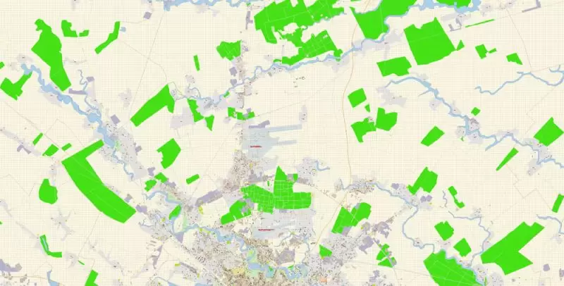 Bucharest Map Vector Exact City Plan detailed Street Map Adobe Illustrator in layers