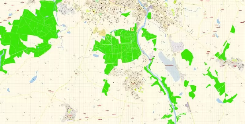 Laval Mayenne Map Vector Exact City Plan detailed Street Map Adobe Illustrator in layers