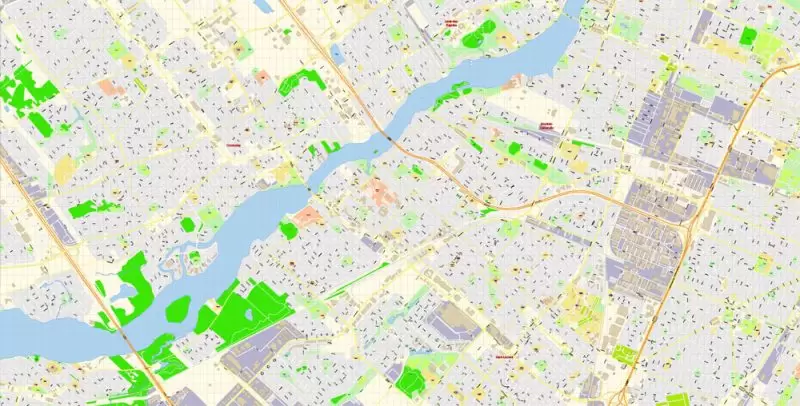 Laval Quebec Map Vector Exact City Plan detailed Street Map Adobe Illustrator in layers