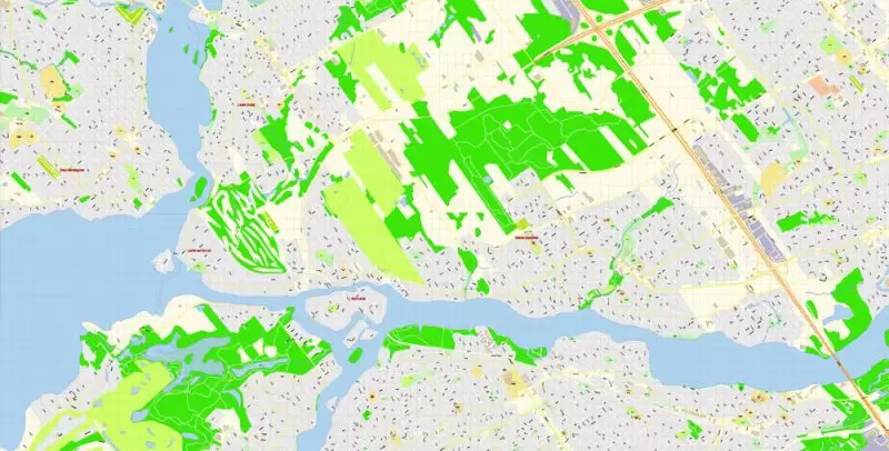 Laval Quebec Map Vector Exact City Plan detailed Street Map Adobe Illustrator in layers