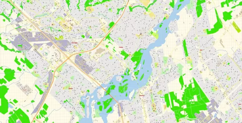 Laval Quebec Map Vector Exact City Plan detailed Street Map Adobe Illustrator in layers