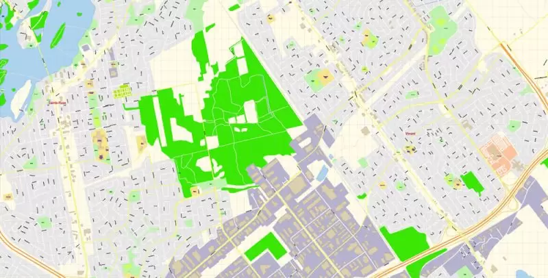 Laval Quebec Map Vector Exact City Plan detailed Street Map Adobe Illustrator in layers