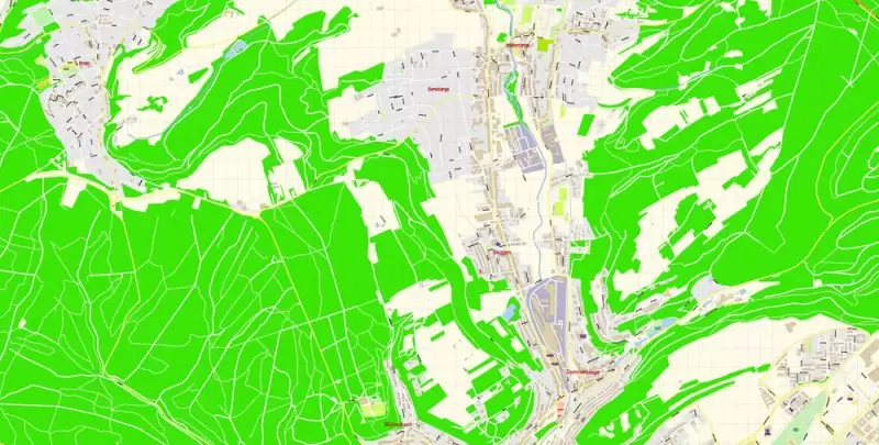 Luxembourg Map Vector Exact City Plan detailed Street Map Adobe Illustrator in layers