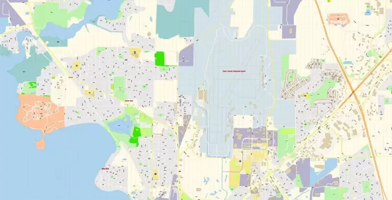 Madison Wisconsin Map Vector Exact City Plan detailed Street Map Adobe Illustrator in layers