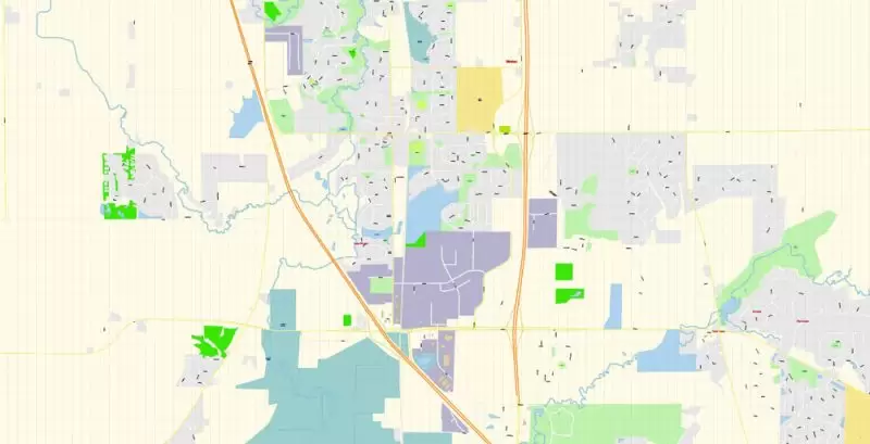 Madison Wisconsin Map Vector Exact City Plan detailed Street Map Adobe Illustrator in layers
