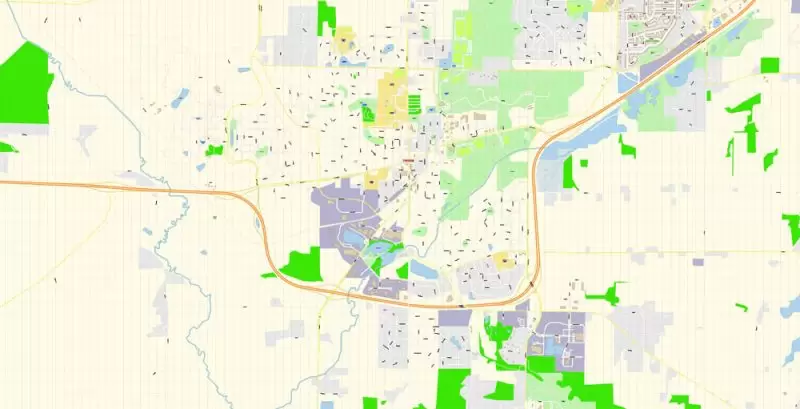 Madison Wisconsin Map Vector Exact City Plan detailed Street Map Adobe Illustrator in layers