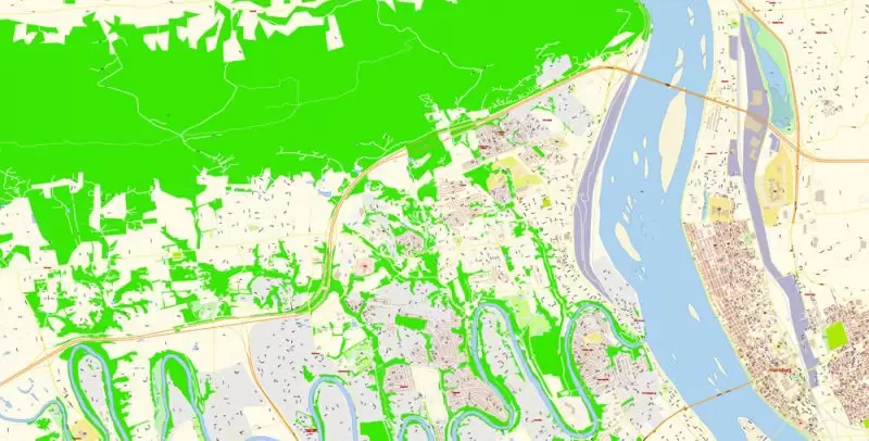 Harrisburg Metro Area PDF Map Vector Exact City Plan Pennsylvania US detailed Street Map editable Adobe PDF in layers