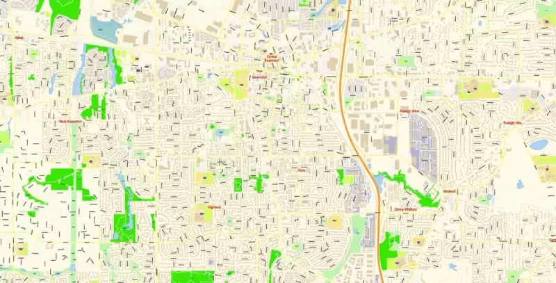 Hillsboro Large Area CDR Map Vector Exact City Plan Oregon US detailed Street Map editable CorelDRAW in layers