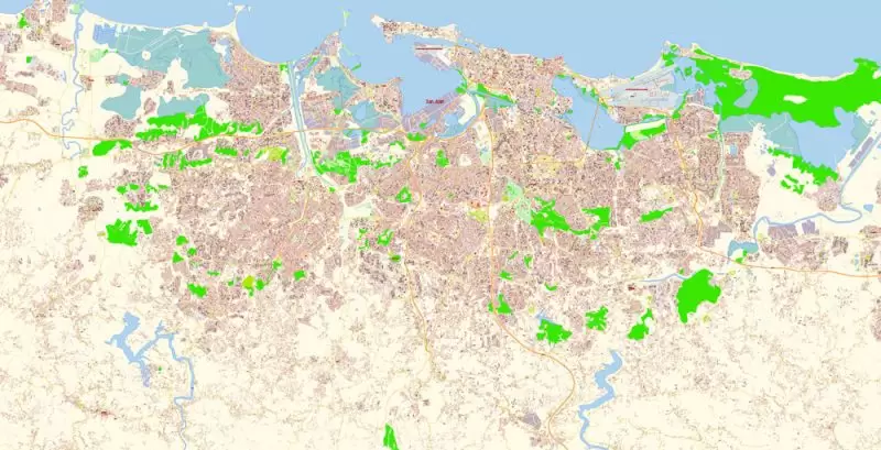 San Juan Metro Area PDF Map Vector Exact City Plan Puerto Rico detailed Street Map editable Adobe PDF in layers
