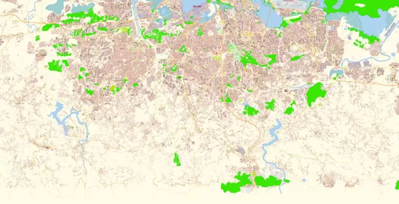 San Juan Metro Area PDF Map Vector Exact City Plan Puerto Rico detailed Street Map editable Adobe PDF in layers