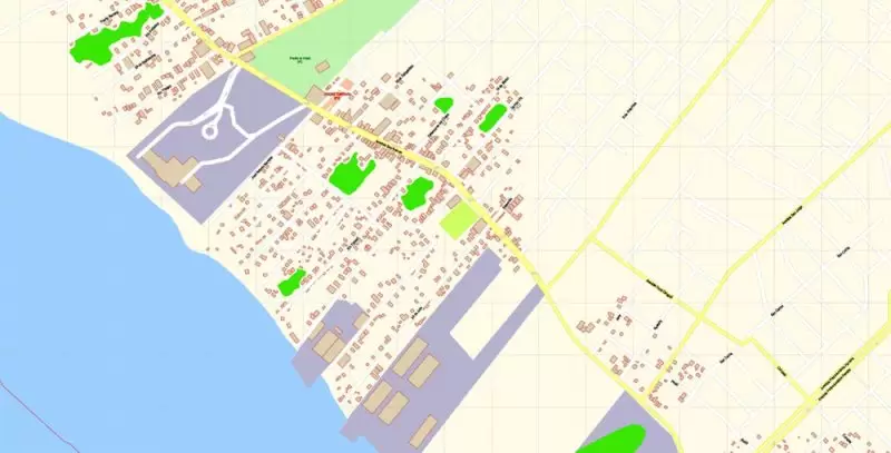 Asuncion Paraguay Map Vector Exact City Plan detailed Street Map editable Adobe Illustrator in layers