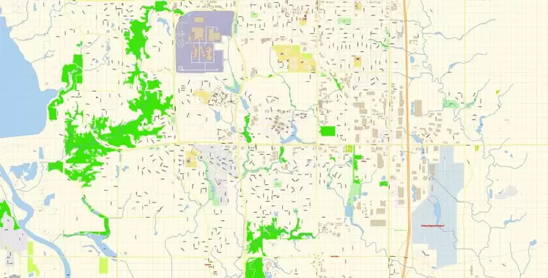 Des Moines Iowa Map Vector Exact City Plan detailed Street Map editable Adobe Illustrator in layers