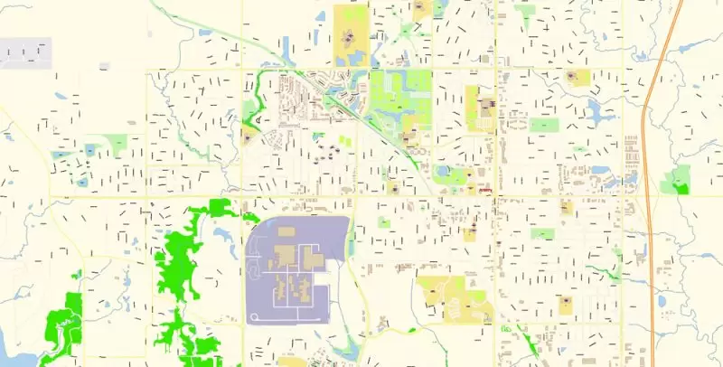Des Moines Iowa Map Vector Exact City Plan detailed Street Map editable Adobe Illustrator in layers