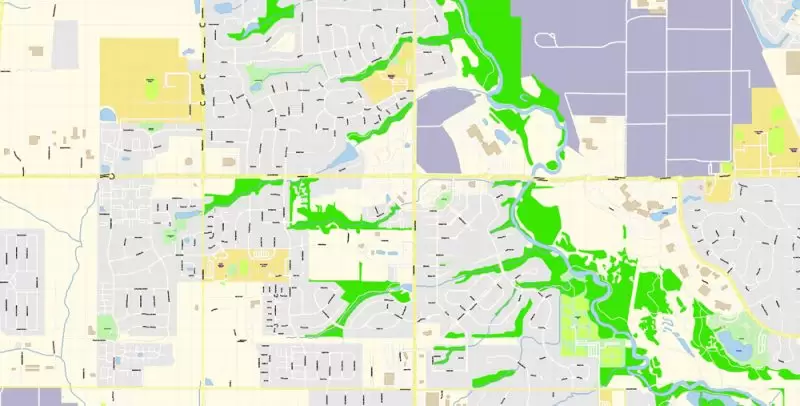 Des Moines Iowa Map Vector Exact City Plan detailed Street Map editable Adobe Illustrator in layers