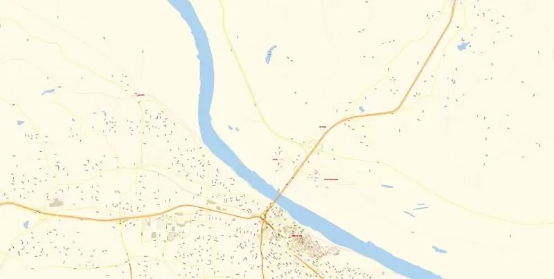 Jefferson City Missouri Map Vector Exact City Plan detailed Street Map editable Adobe Illustrator in layers