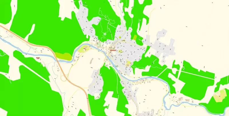 Montpelier Vermont Map Vector Exact City Plan detailed Street Map editable Adobe Illustrator in layers