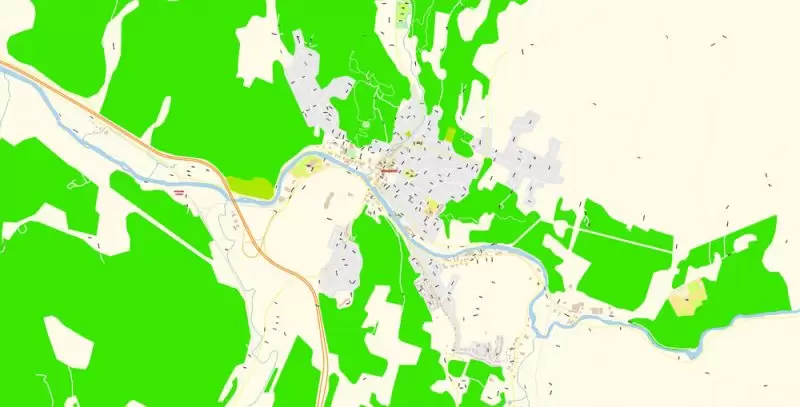 Montpelier Vermont Map Vector Exact City Plan detailed Street Map editable Adobe Illustrator in layers