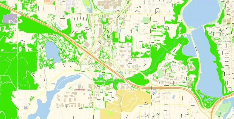 Olympia Washington Map Vector Exact City Plan detailed Street Map editable Adobe Illustrator in layers