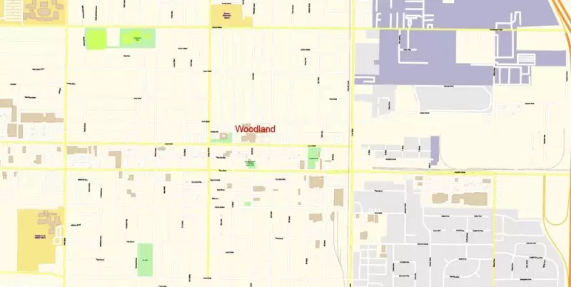 Sacramento California Map Vector Exact City Plan detailed Street Map editable Adobe Illustrator in layers