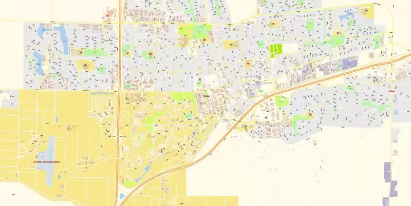 Sacramento California Map Vector Exact City Plan detailed Street Map editable Adobe Illustrator in layers