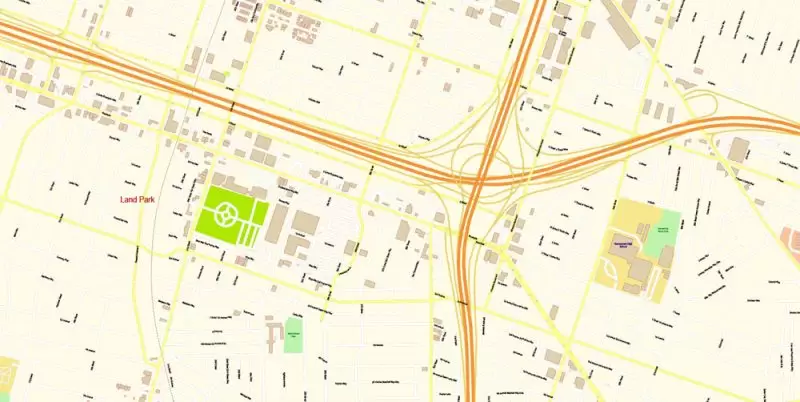 Sacramento California Map Vector Exact City Plan detailed Street Map editable Adobe Illustrator in layers