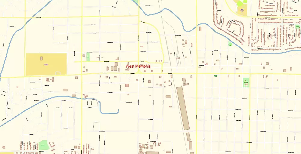 Urban plan Memphis Tennessee: Cartographics Geospatial Products