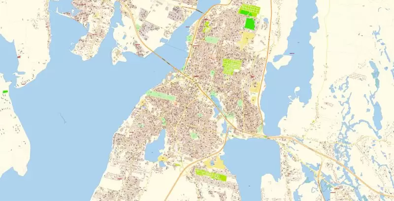 Newport Rhode Island Map Vector Exact City Plan detailed Street Map editable Adobe Illustrator in layers