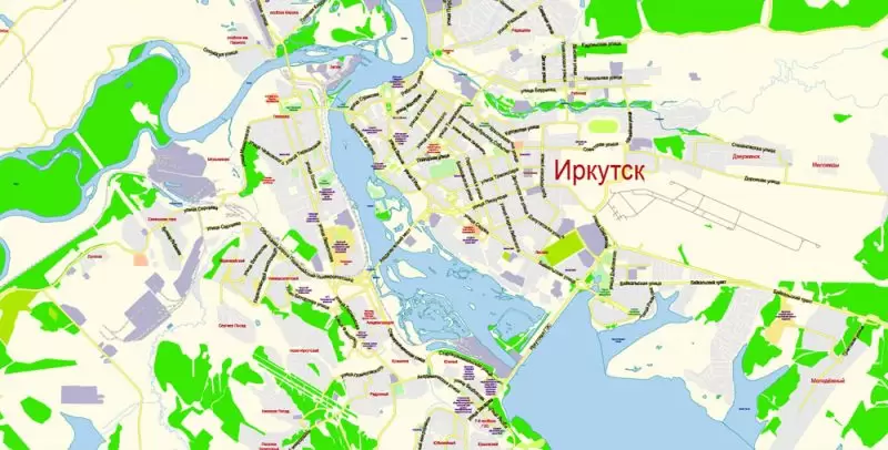 Бурятия Россия Карта Векторная подробная редактируемая, Adobe Illustrator