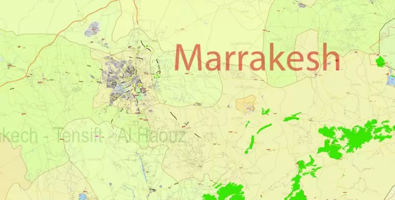Morocco Map Vector Exact City Plan detailed Street Road Admin Map editable Adobe Illustrator in layers
