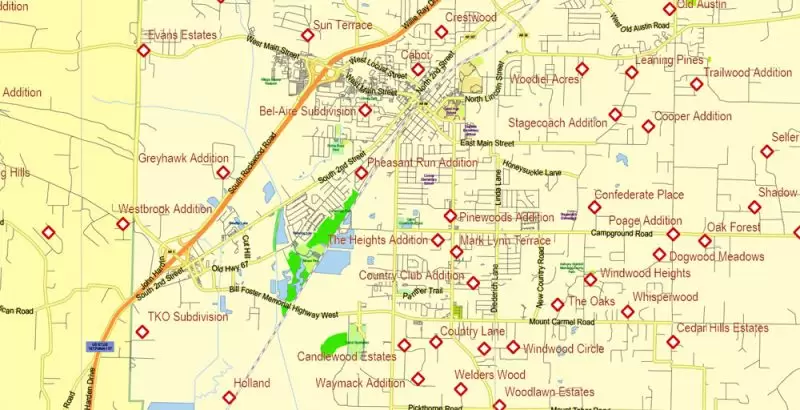 Arkansas US Map Vector Exact State Plan High Detailed Street Road Admin Map editable Adobe Illustrator in layers