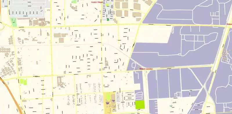 Los Angeles Metro NW California Map Vector Exact City Plan High Detailed Street Map editable Adobe Illustrator in layers