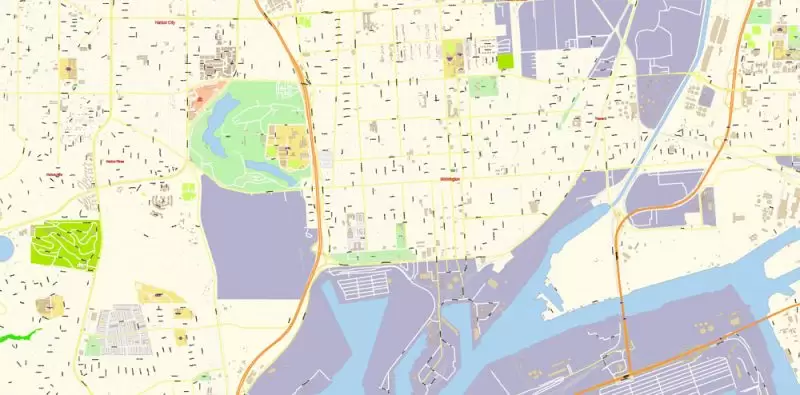 Los Angeles Metro NW California Map Vector Exact City Plan High Detailed Street Map editable Adobe Illustrator in layers