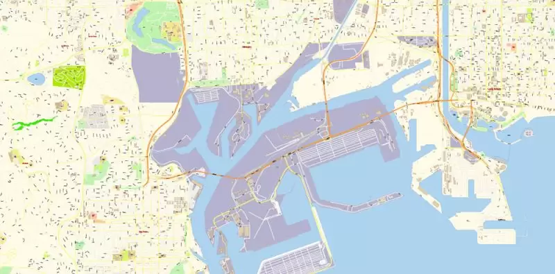 Los Angeles Metro NW California Map Vector Exact City Plan High Detailed Street Map editable Adobe Illustrator in layers