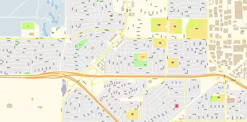 Los Angeles Metro NW California Map Vector Exact City Plan High Detailed Street Map editable Adobe Illustrator in layers