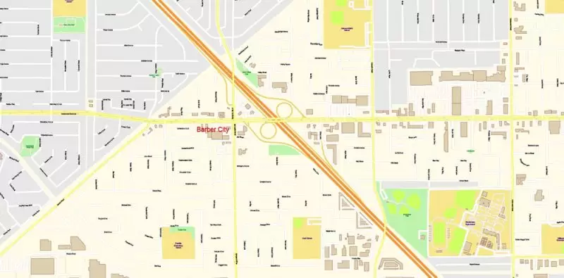 Los Angeles Metro NW California Map Vector Exact City Plan High Detailed Street Map editable Adobe Illustrator in layers