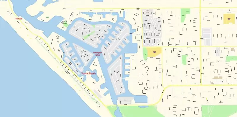 Los Angeles Metro NW California Map Vector Exact City Plan High Detailed Street Map editable Adobe Illustrator in layers