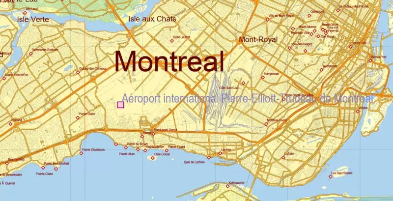 US North East + Canada South East part Map Vector Exact Plan High Detailed Road Admin Map editable Adobe Illustrator in layers