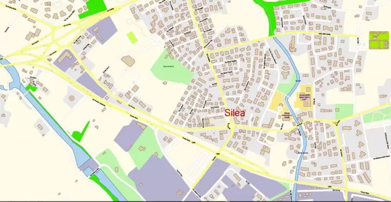 Venice Venezia Italy Map Vector Exact City Plan High Detailed Street Map editable Adobe Illustrator in layers
