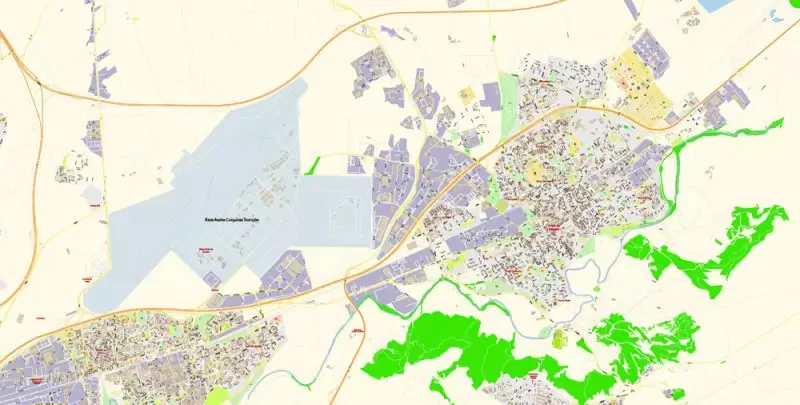 Madrid Spain Map Vector Exact City Plan High Detailed Street Map editable Adobe Illustrator in layers