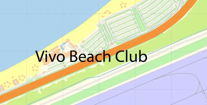 Vivo Beach Puerto Rico Map Vector DWG DXF PDF Exact City Plan High Detailed Street Map editable AutoCAD in layers