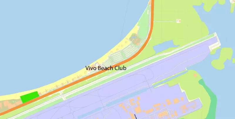 Vivo Beach Puerto Rico Map Vector DWG DXF PDF Exact City Plan High Detailed Street Map editable AutoCAD in layers