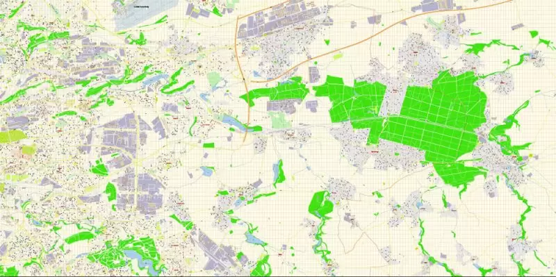 Prague Czech Republic Map Vector Exact City Plan High Detailed Street Map editable Adobe Illustrator in layers
